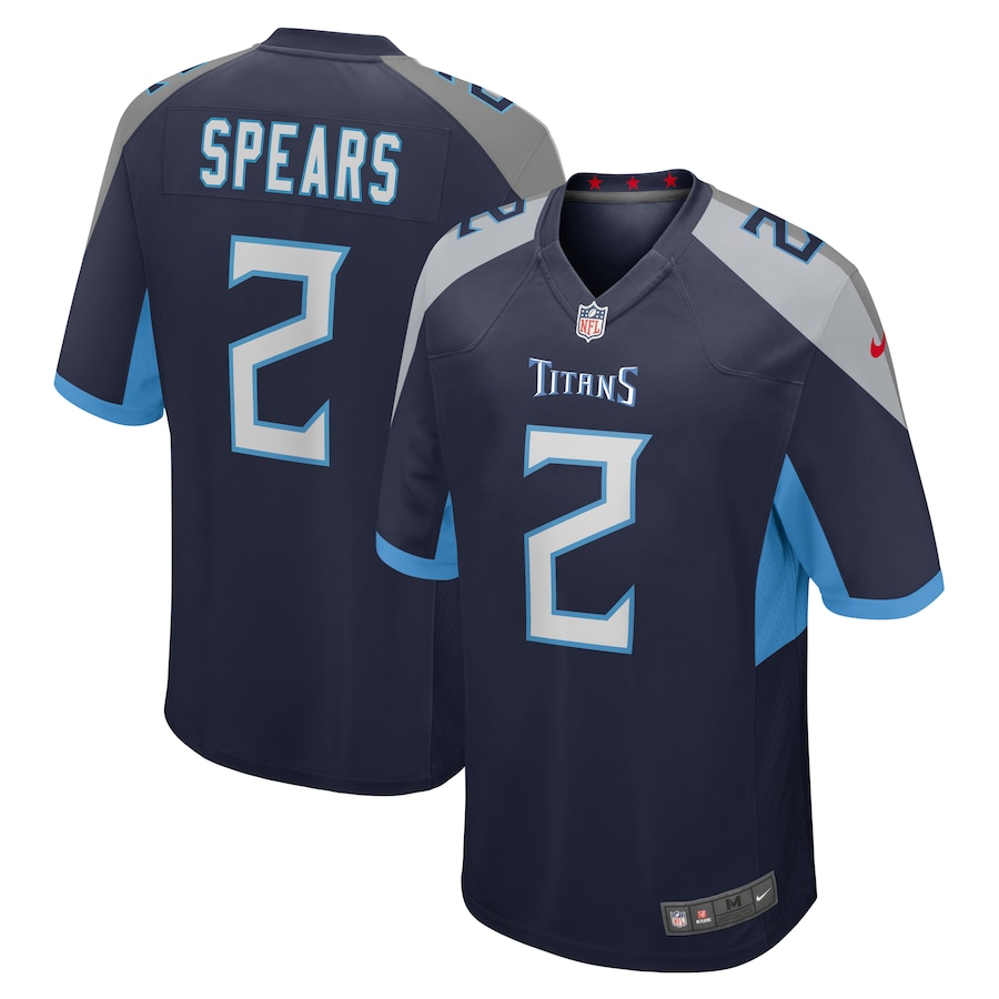 Men's Tennessee Titans Tyjae Spears Nike Navy Game Jersey