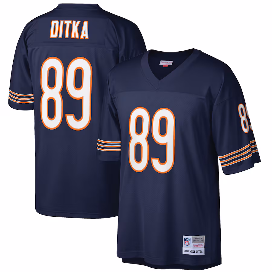 Men's Chicago Bears Mike Ditka Mitchell & Ness Navy Retired Player Legacy Replica Jersey