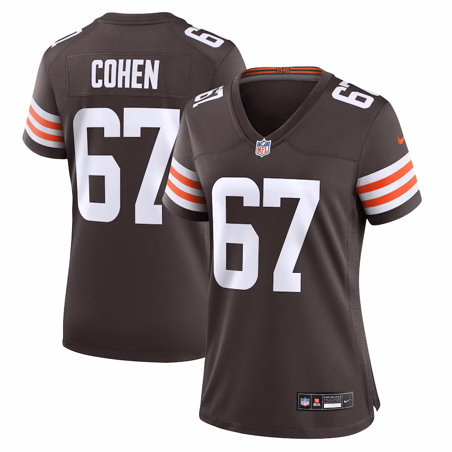 Women's Cleveland Browns Javion Cohen Nike Brown Game Jersey