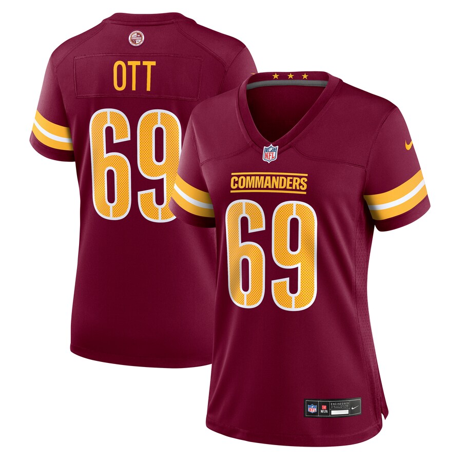 Women's Washington Commanders Tyler Ott Nike Burgundy Game Jersey