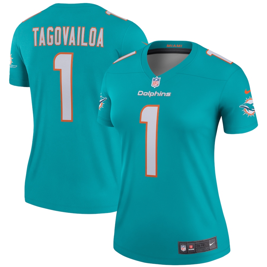 Women's Miami Dolphins Tua Tagovailoa Nike Aqua Legend Jersey
