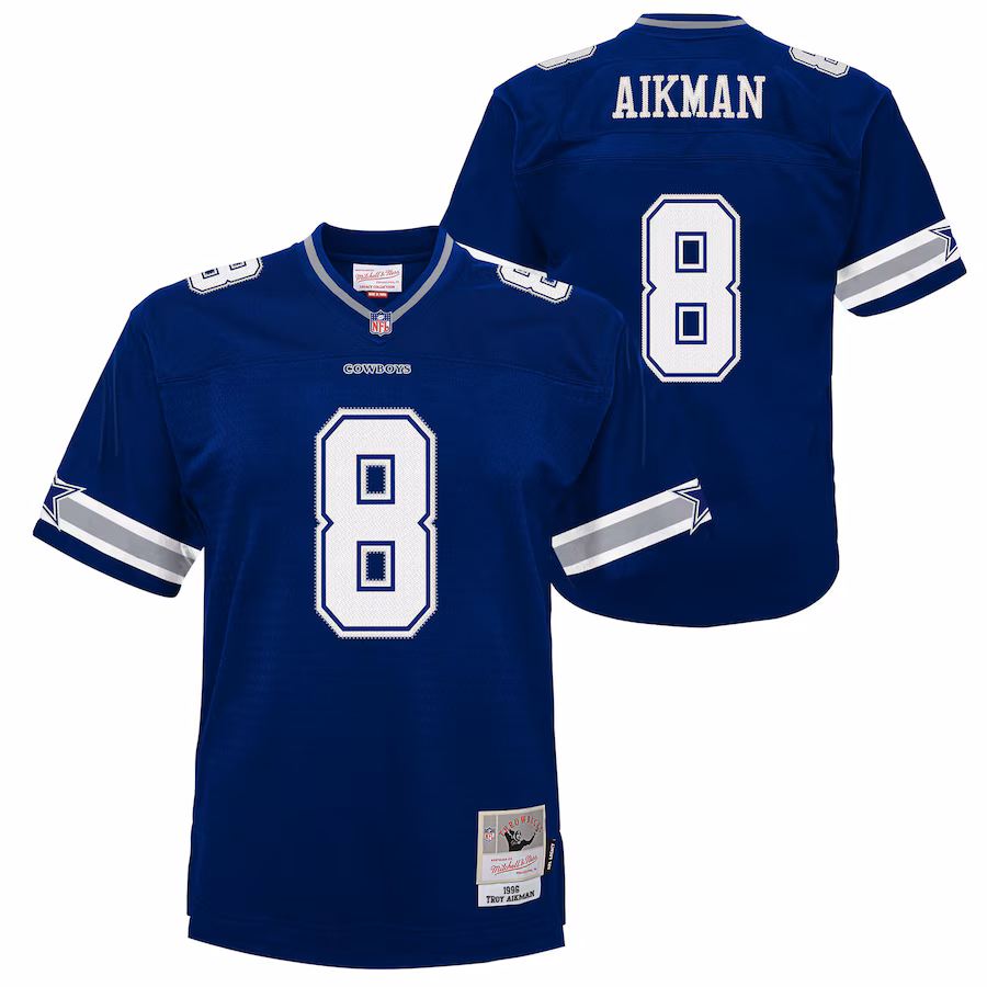 Youth Dallas Cowboys Troy Aikman Mitchell & Ness Navy 1996 Legacy Jersey