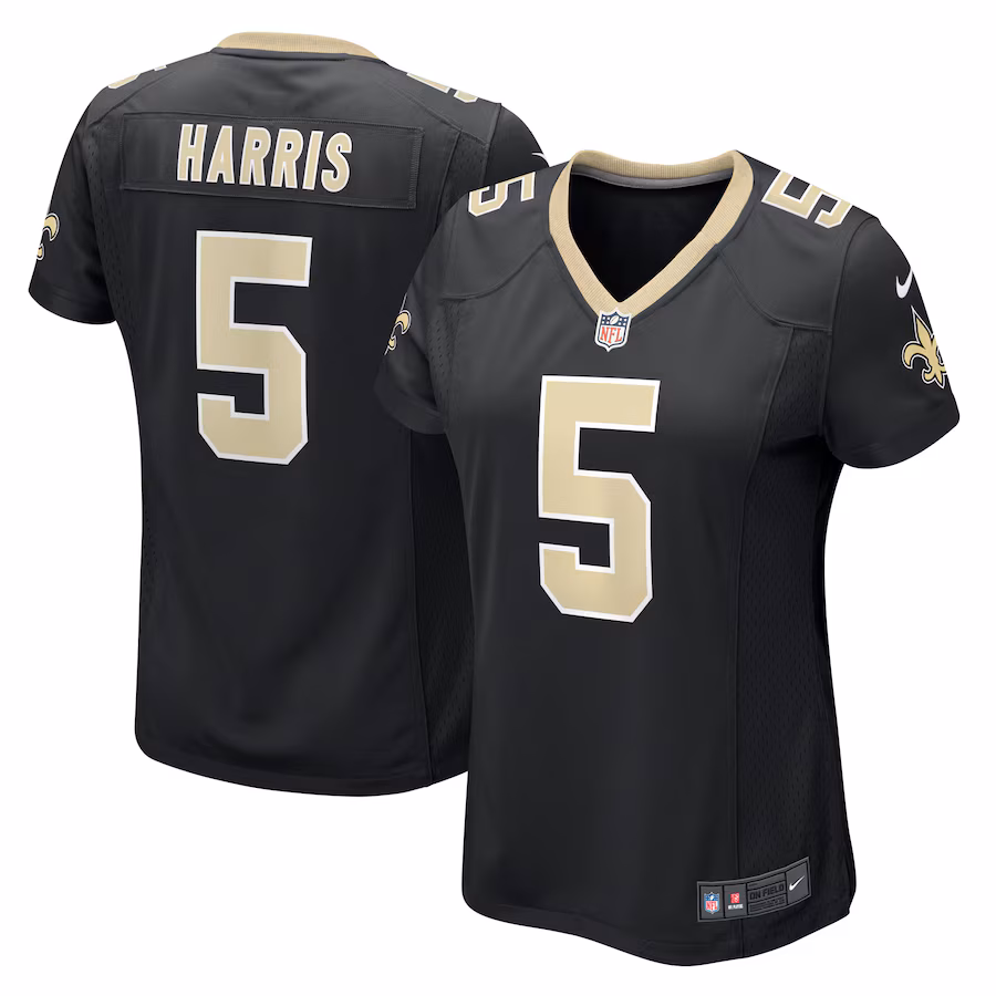 Women's New Orleans Saints Will Harris Nike Black Game Jersey
