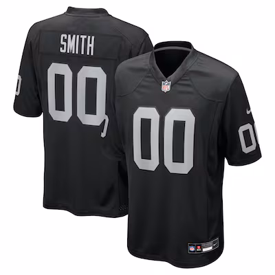 Men's Las Vegas Raiders Geno Smith Nike Black Game Player Jersey