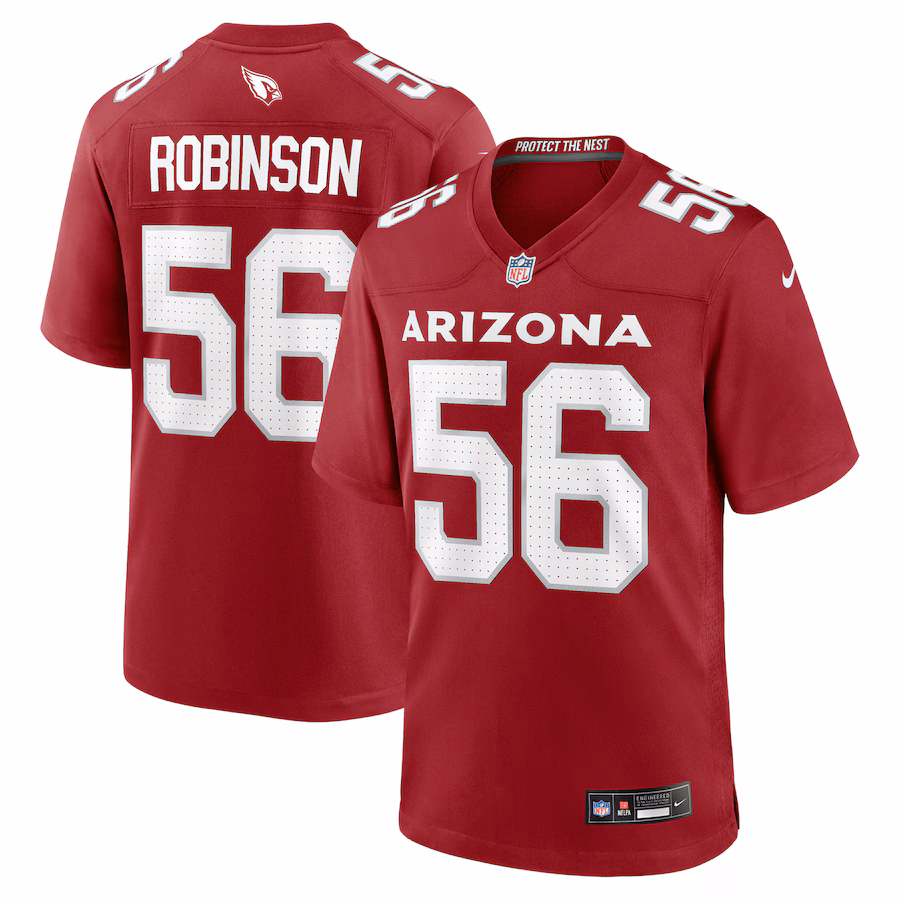 Men's Arizona Cardinals Darius Robinson Nike Cardinal Team Game Jersey