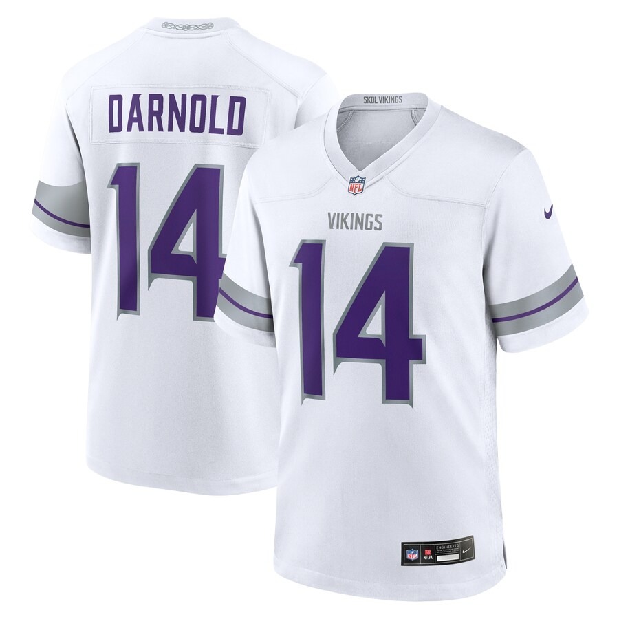 Men's Minnesota Vikings Sam Darnold Nike White Alternate Game Player Jersey