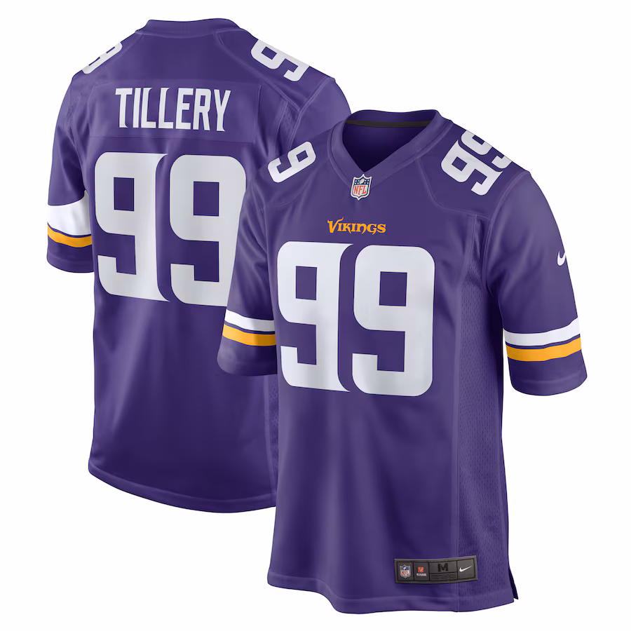 Men's Minnesota Vikings Jerry Tillery Nike Purple Game Jersey