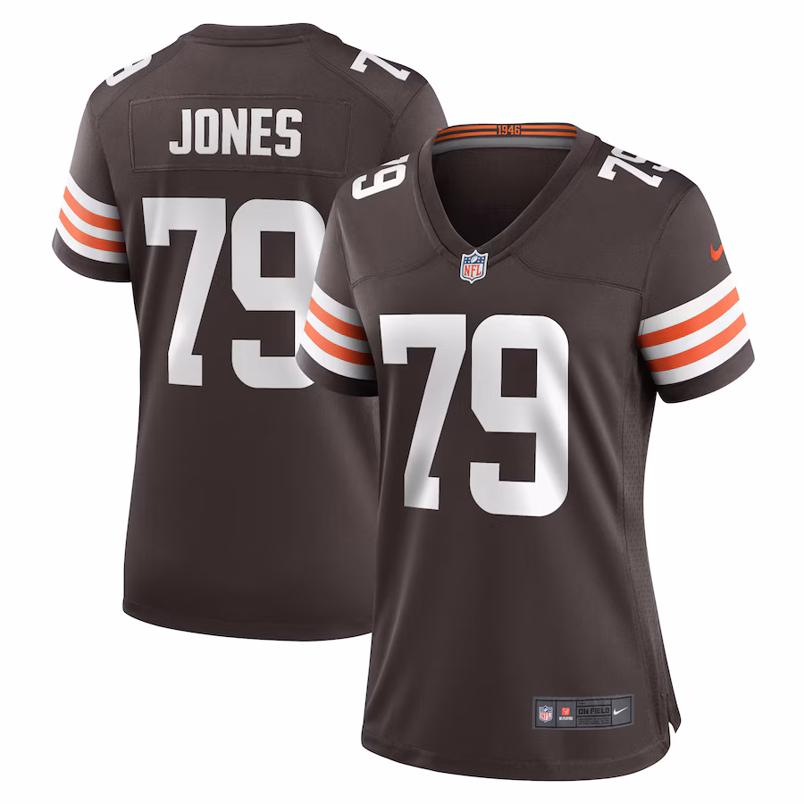 Women's Cleveland Browns Dawand Jones Nike Brown Team Game Jersey