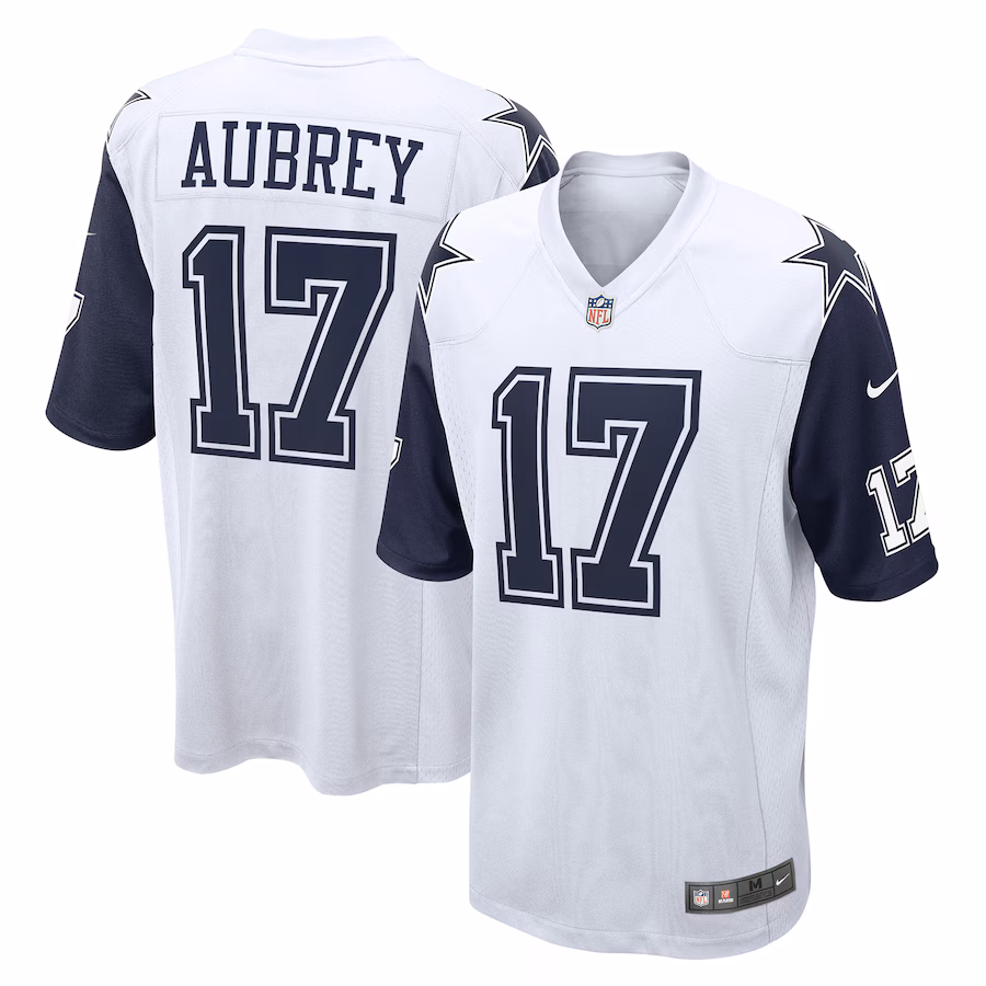 Men's Dallas Cowboys Brandon Aubrey Nike White Alternate Game Jersey