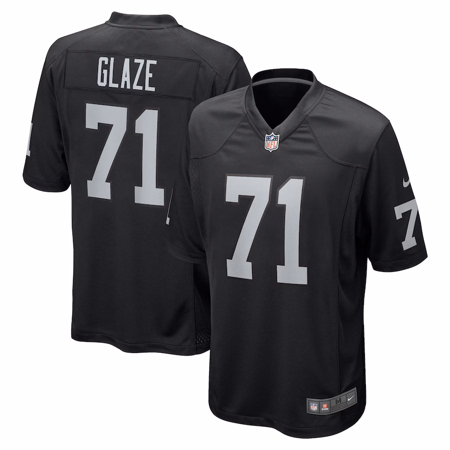 Men's Las Vegas Raiders DJ Glaze Nike Black Team Game Jersey