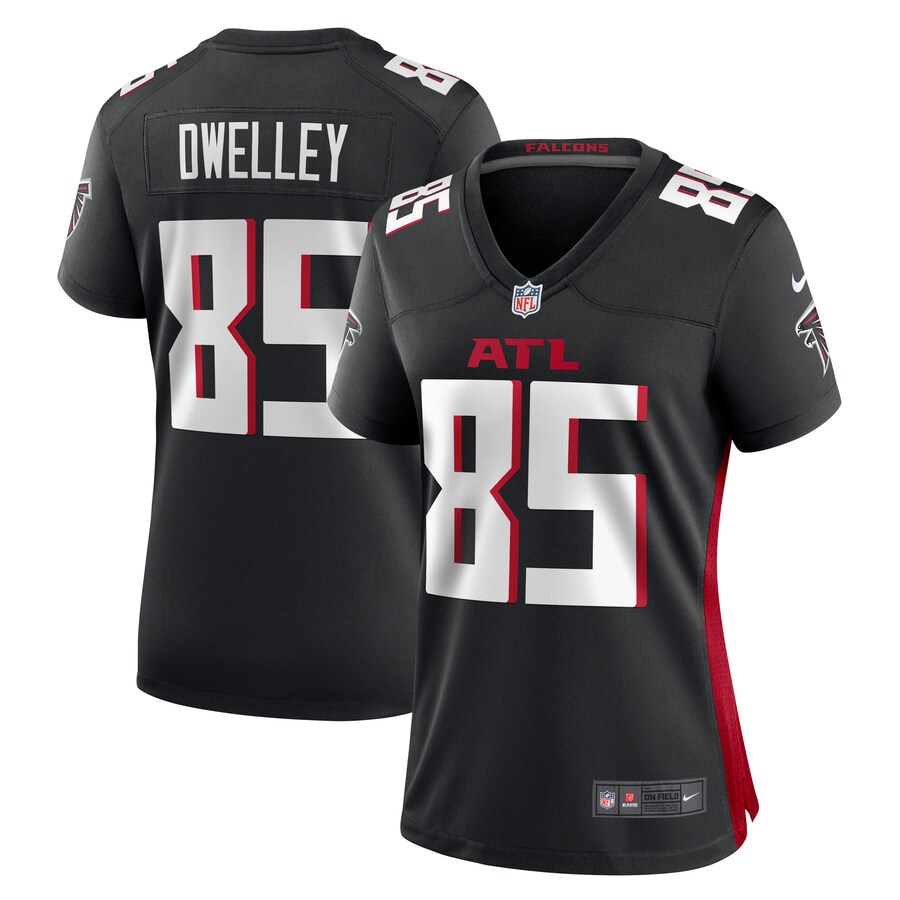 Women's Atlanta Falcons Ross Dwelley Nike Black Game Jersey