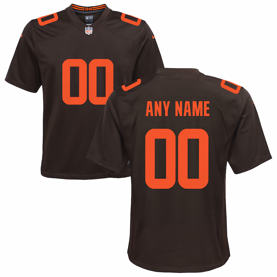 Youth Cleveland Browns Nike Brown Alternate Custom Game Jersey