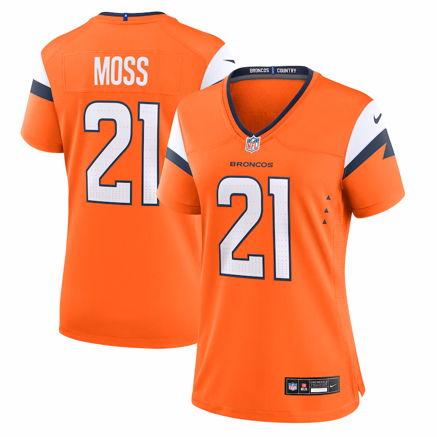 Women's Denver Broncos Riley Moss Nike Orange Team Game Jersey
