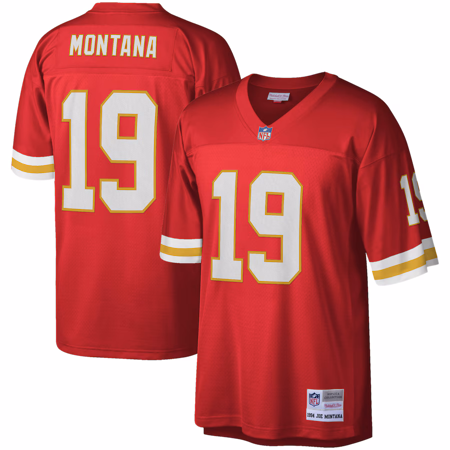 Men's Kansas City Chiefs Joe Montana Mitchell & Ness Red Legacy Replica Jersey