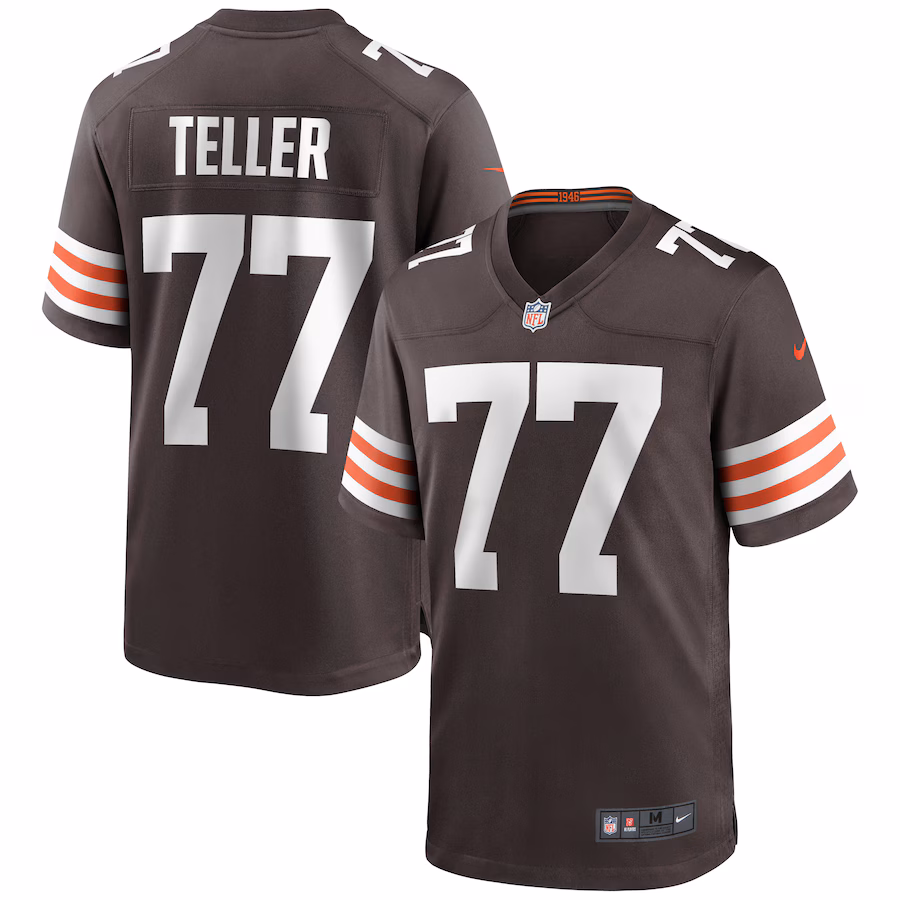 Men's Cleveland Browns Wyatt Teller Nike Brown Game Jersey