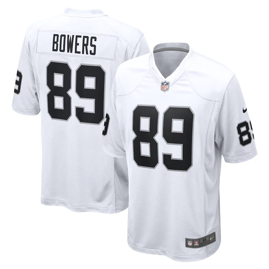 Men's Las Vegas Raiders Brock Bowers Nike White Game Jersey