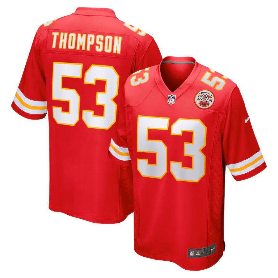 Men's Kansas City Chiefs BJ Thompson Nike Red Game Jersey