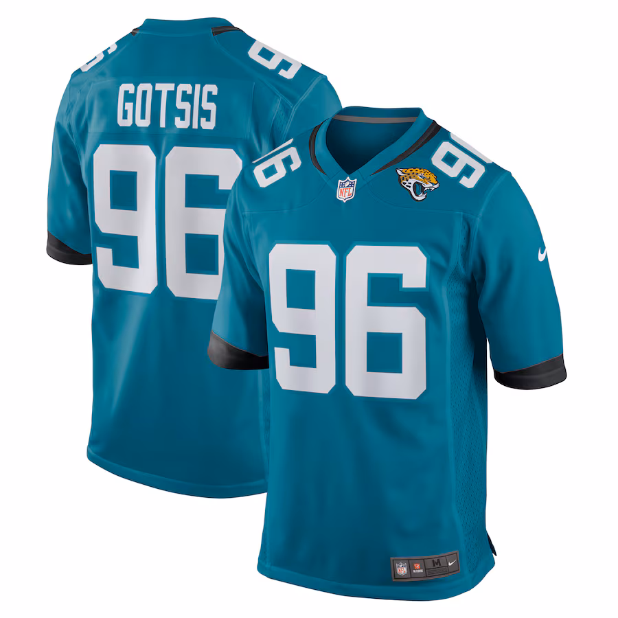 Men's Jacksonville Jaguars Adam Gotsis Nike Teal Game Jersey