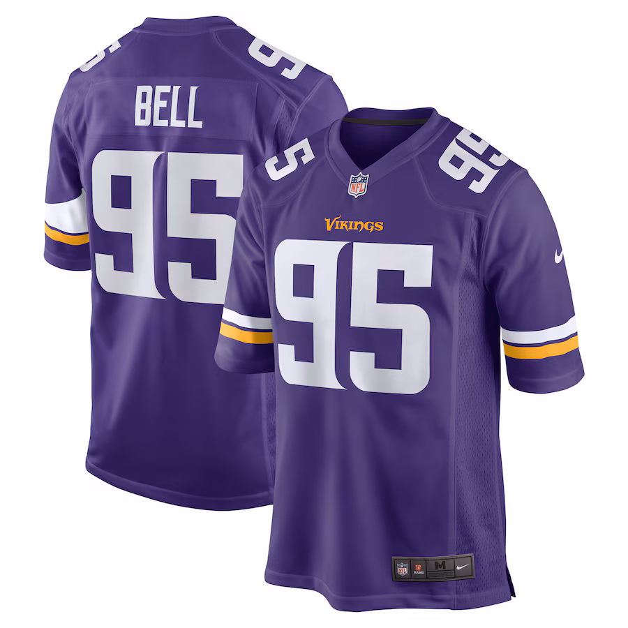 Men's Minnesota Vikings Travis Bell Nike Purple Game Jersey