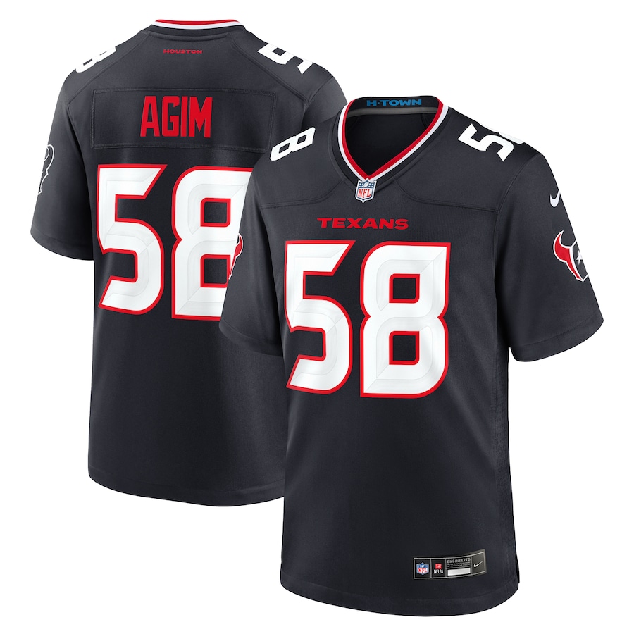 Men's Houston Texans McTelvin Agim Nike Navy Team Game Jersey