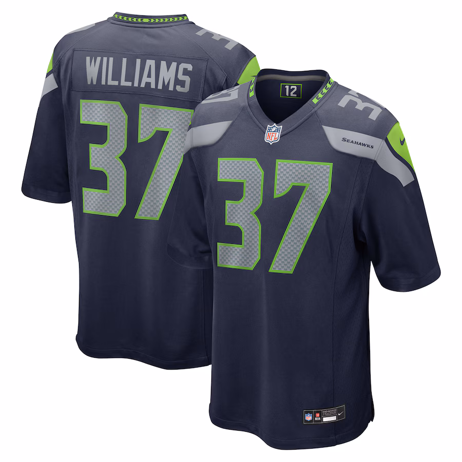 Men's Seattle Seahawks Damarion Williams Nike College Navy Game Jersey