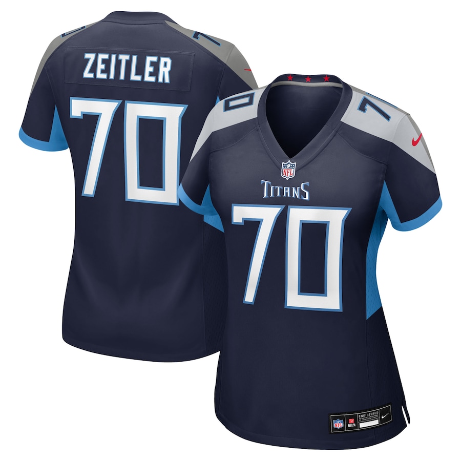 Women's Tennessee Titans Kevin Zeitler Nike Navy Team Game Jersey