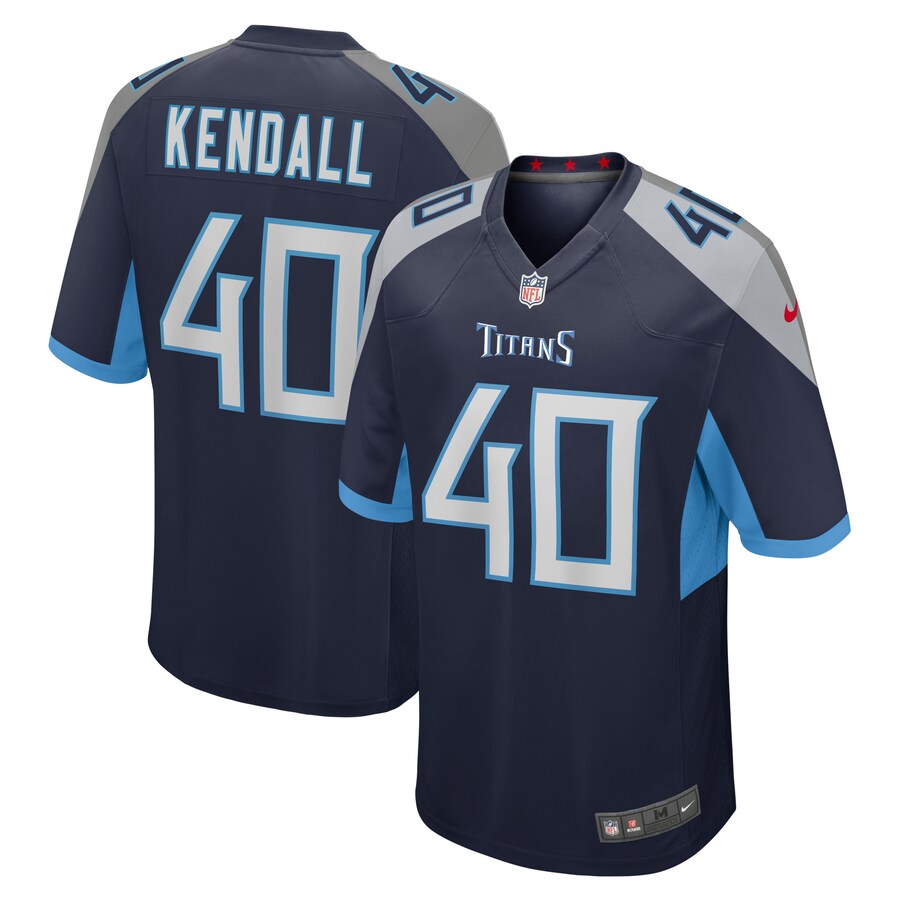 Men's Tennessee Titans Anthony Kendall Nike  Navy Team Game Jersey