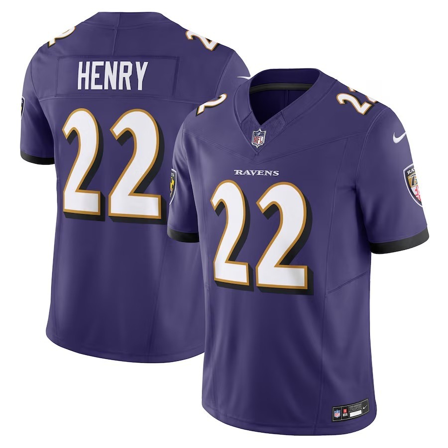 Men's Baltimore Ravens Derrick Henry Nike Purple Vapor F.U.S.E. Limited Jersey