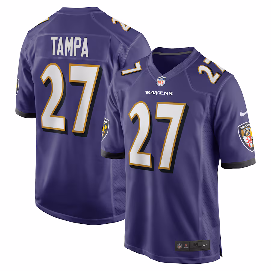 Men's Baltimore Ravens T.J. Tampa Nike Purple Team Game Jersey