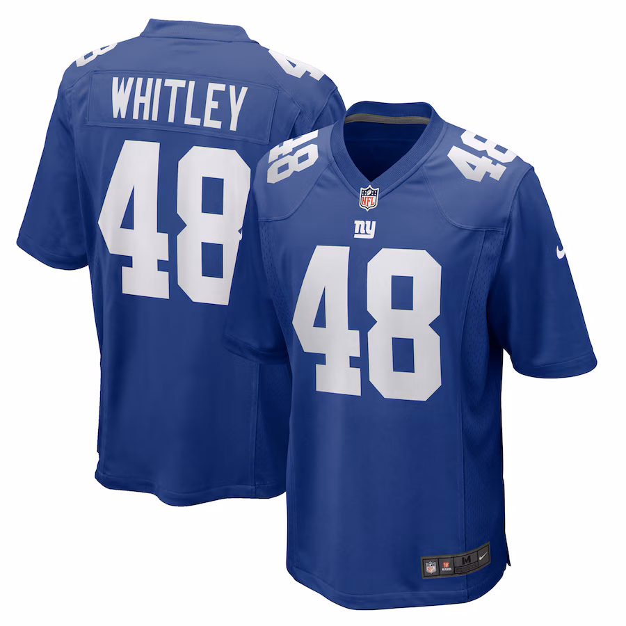 Men's New York Giants Benton Whitley Nike Royal Team Game Jersey