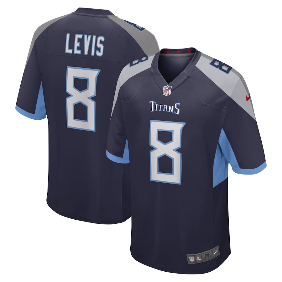 Youth Tennessee Titans Will Levis Nike Navy Game Jersey