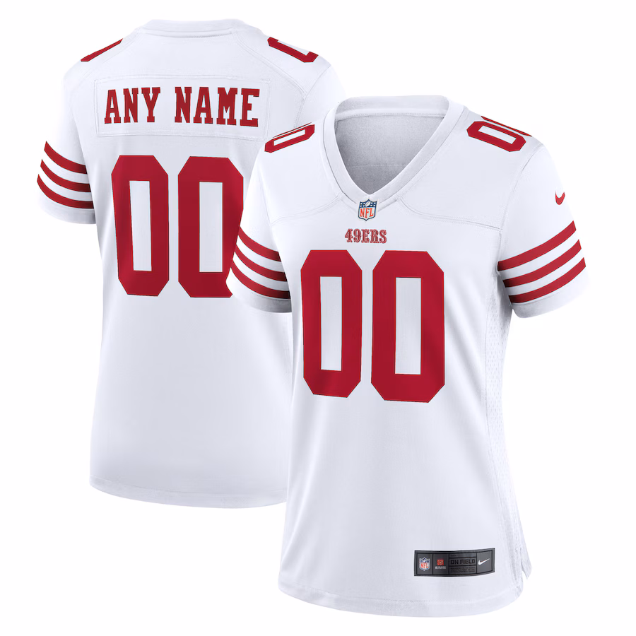 Women's San Francisco 49ers Nike White Game Custom Jersey