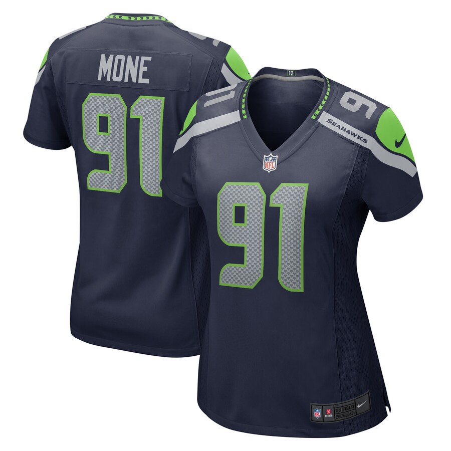 Women's Seattle Seahawks Bryan Mone Nike College Navy Game Jersey