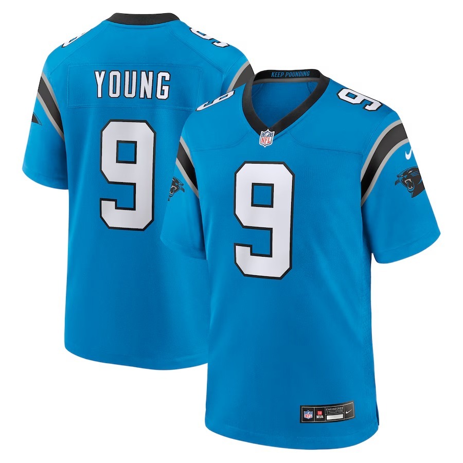 Men's Carolina Panthers Bryce Young Nike Blue Alternate Game Jersey