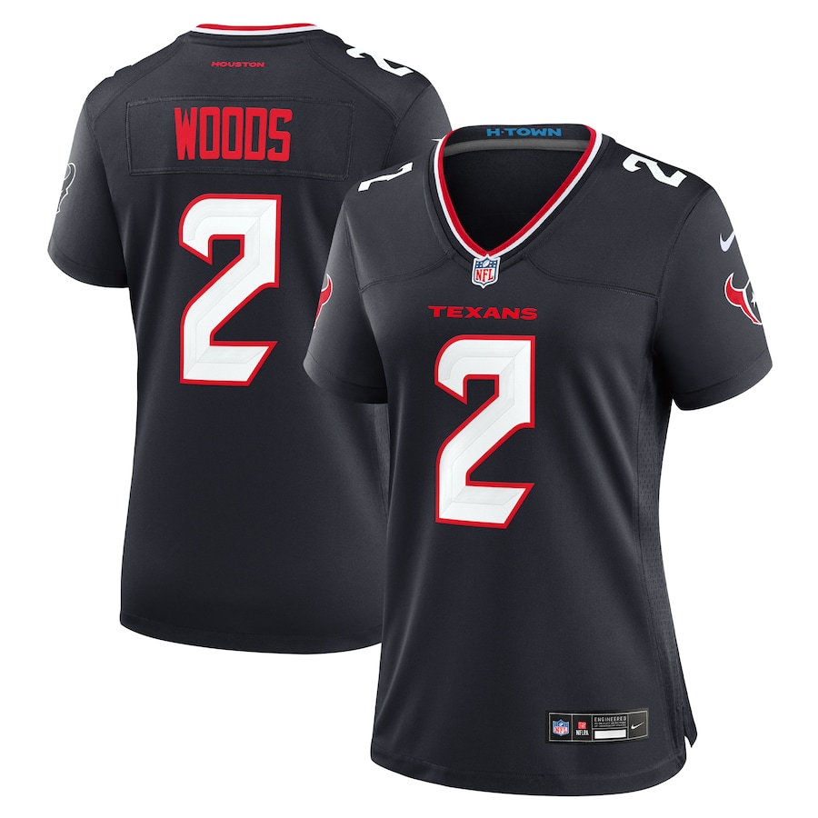 Women's Houston Texans Robert Woods Nike Navy Team Game Jersey