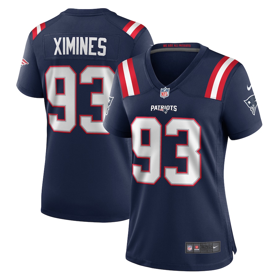 Women's New England Patriots Oshane Ximines Nike Navy Game Jersey