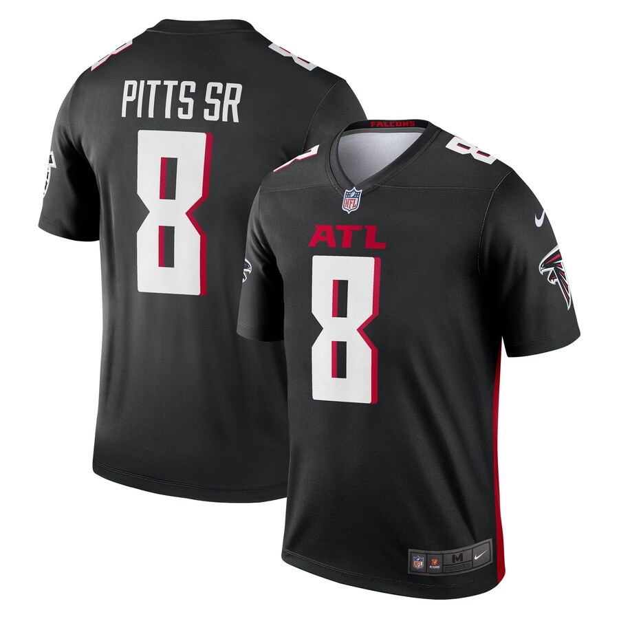 Men's Atlanta Falcons Kyle Pitts Sr. Nike Black Team Legend Jersey