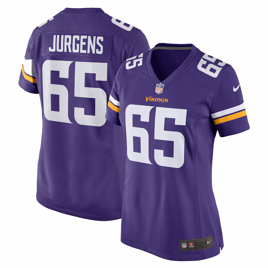 Women's Minnesota Vikings Michael Jurgens Nike  Purple Game Jersey