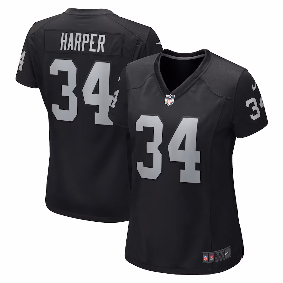 Women's Las Vegas Raiders Thomas Harper Nike Black Game Jersey