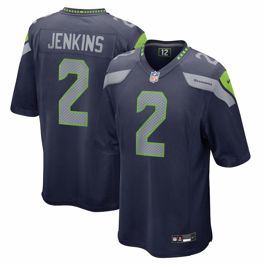 Men's Seattle Seahawks Rayshawn Jenkins Nike College Navy Game Jersey