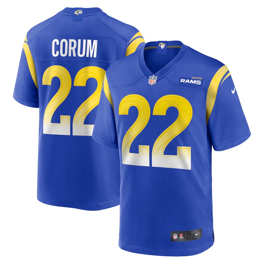 Men's Los Angeles Rams Blake Corum Nike Royal Game Player Jersey