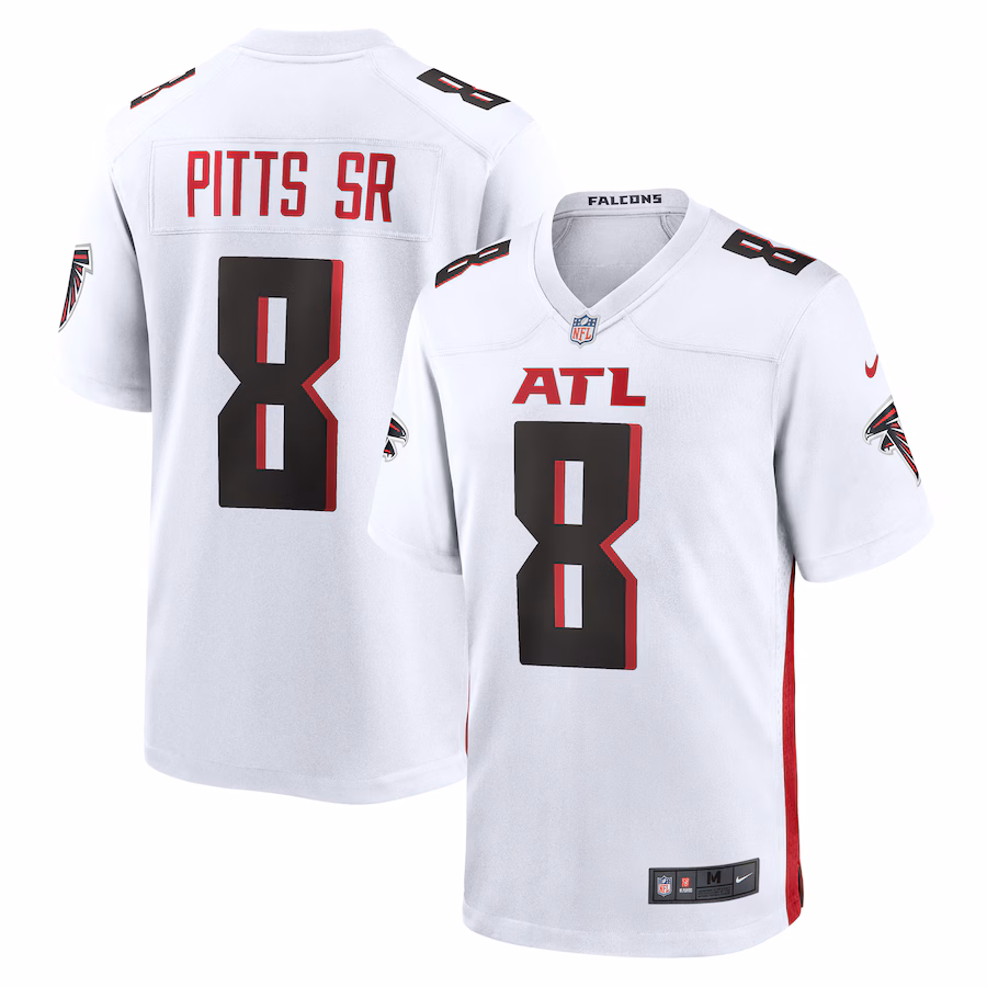 Men's Atlanta Falcons Kyle Pitts Sr. Nike White White Game Jersey