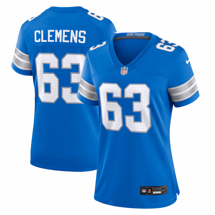 Women's Detroit Lions Duke Clemens Nike Blue Game Jersey