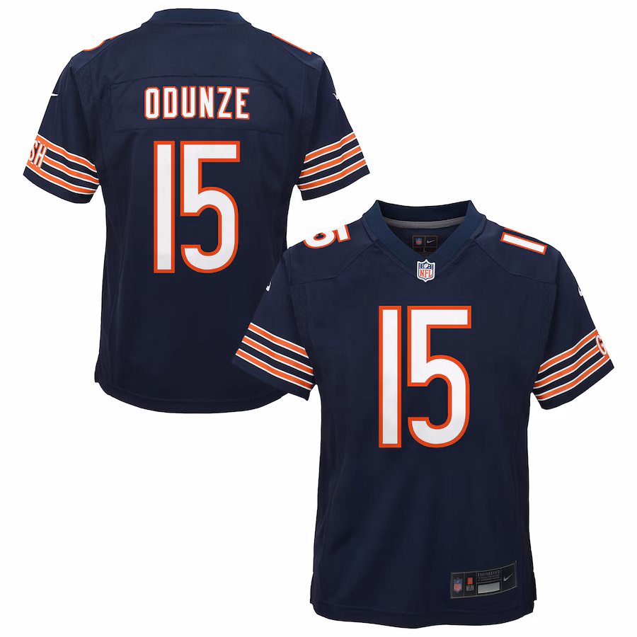 Youth Chicago Bears Rome Odunze Nike Navy Team Game Jersey