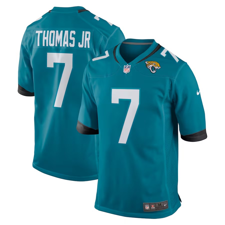 Men's Jacksonville Jaguars Brian Thomas Jr Nike Teal  Player Game Jersey