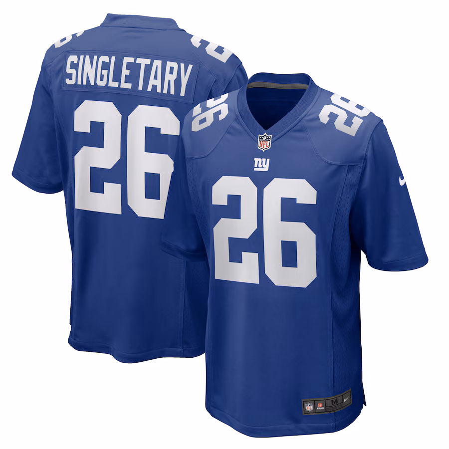 Men's New York Giants Devin Singletary Nike Royal Team Game Jersey