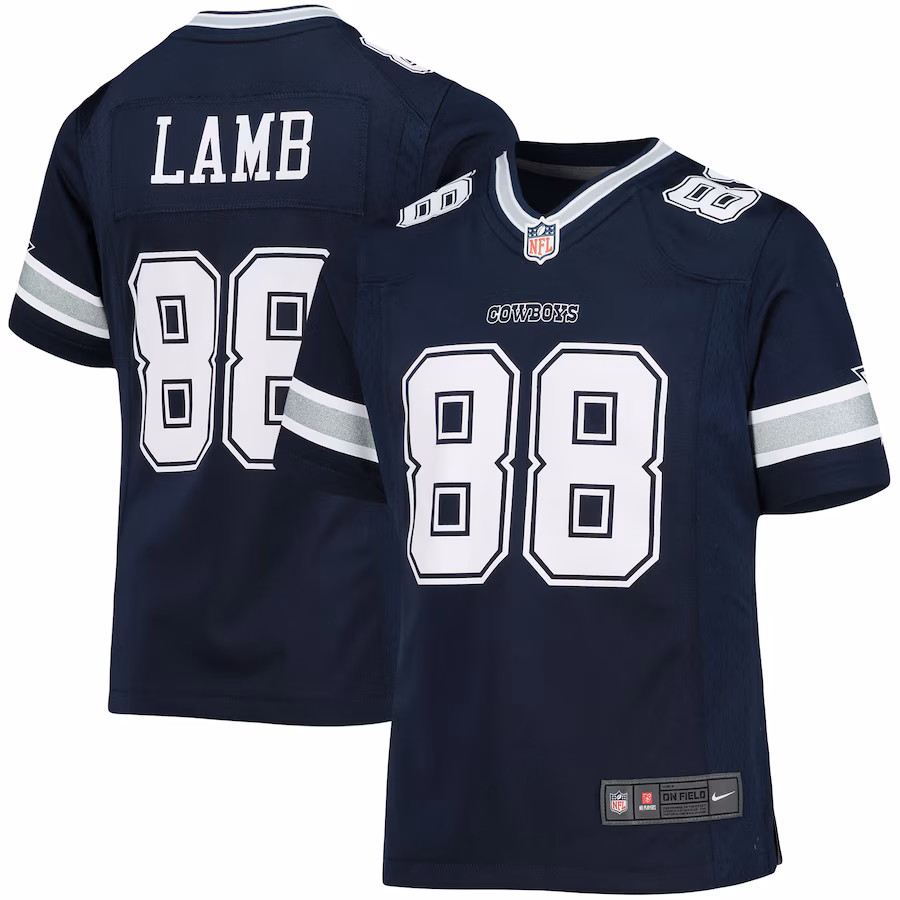 Girls Youth Dallas Cowboys CeeDee Lamb Nike Navy Game Jersey