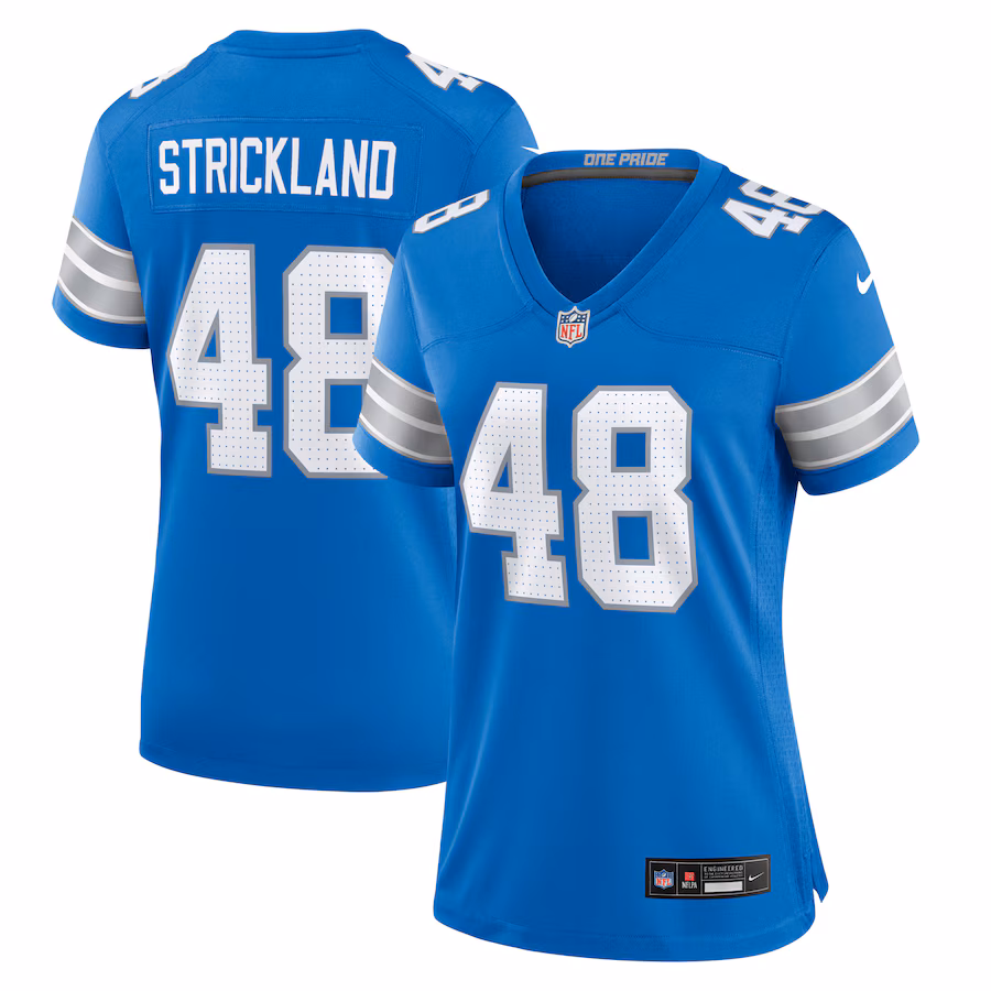 Women's Detroit Lions Loren Strickland Nike  Blue Game Jersey