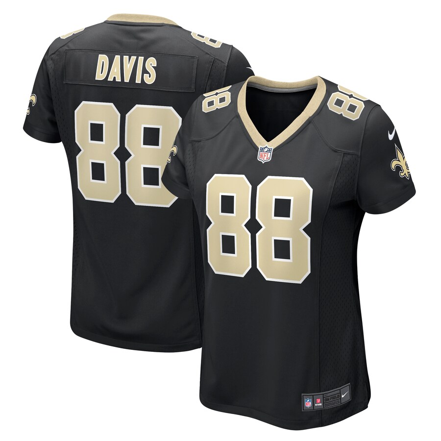 Women's New Orleans Saints Shaquan Davis Nike Black Game Jersey
