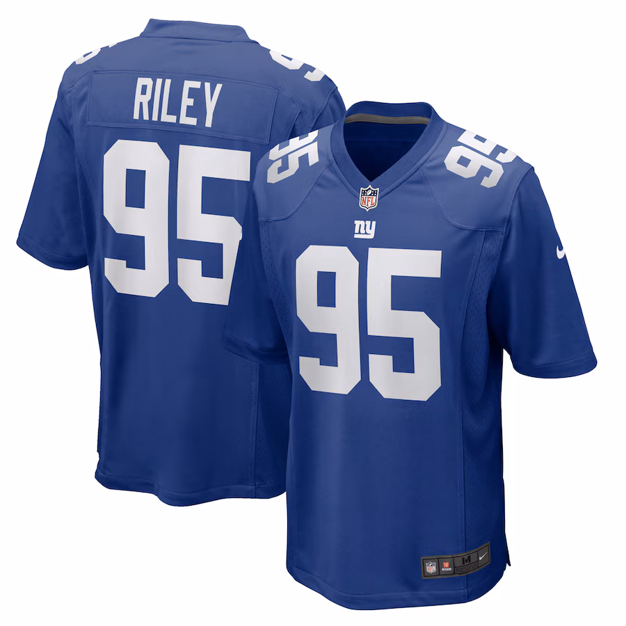 Men's New York Giants Jordon Riley Nike Royal Team Game Jersey